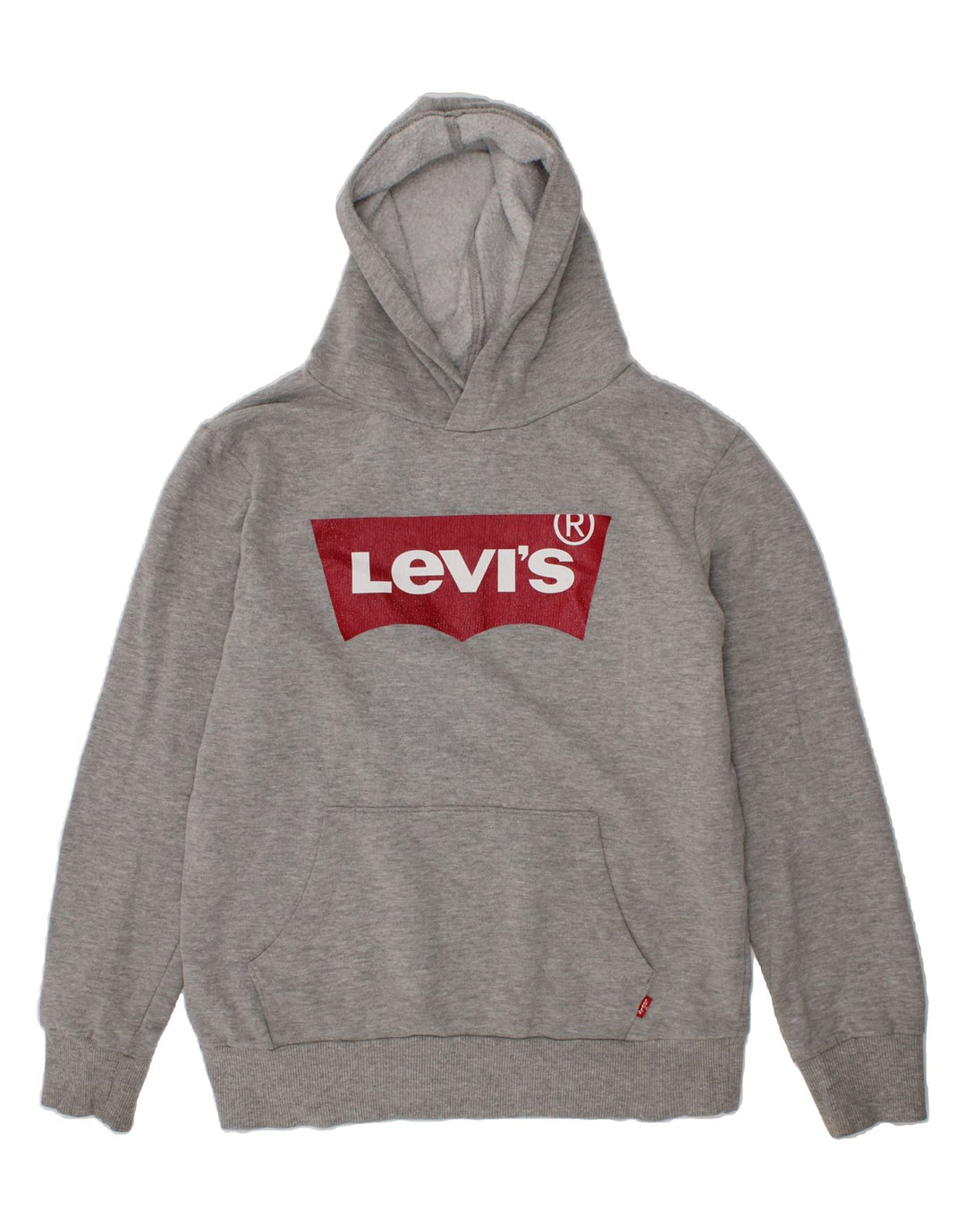 LEVI'S Boys Graphic Hoodie Jumper 11-12 Years Grey Vintage Levi's and Second-Hand Levi's from Messina Hembry 