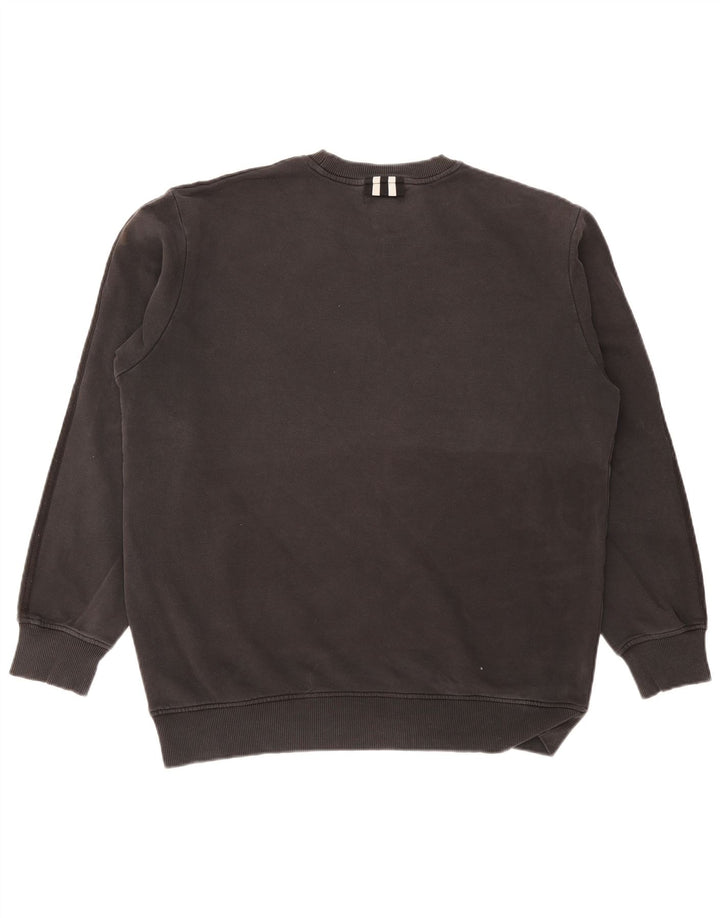 Adidas Hombre Sudadera Jumper Grande Gris Algodón