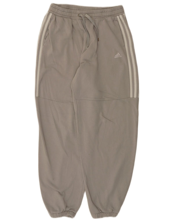 Adidas Damen Trainingshose Jogger UK 16/18 Große graue Baumwolle