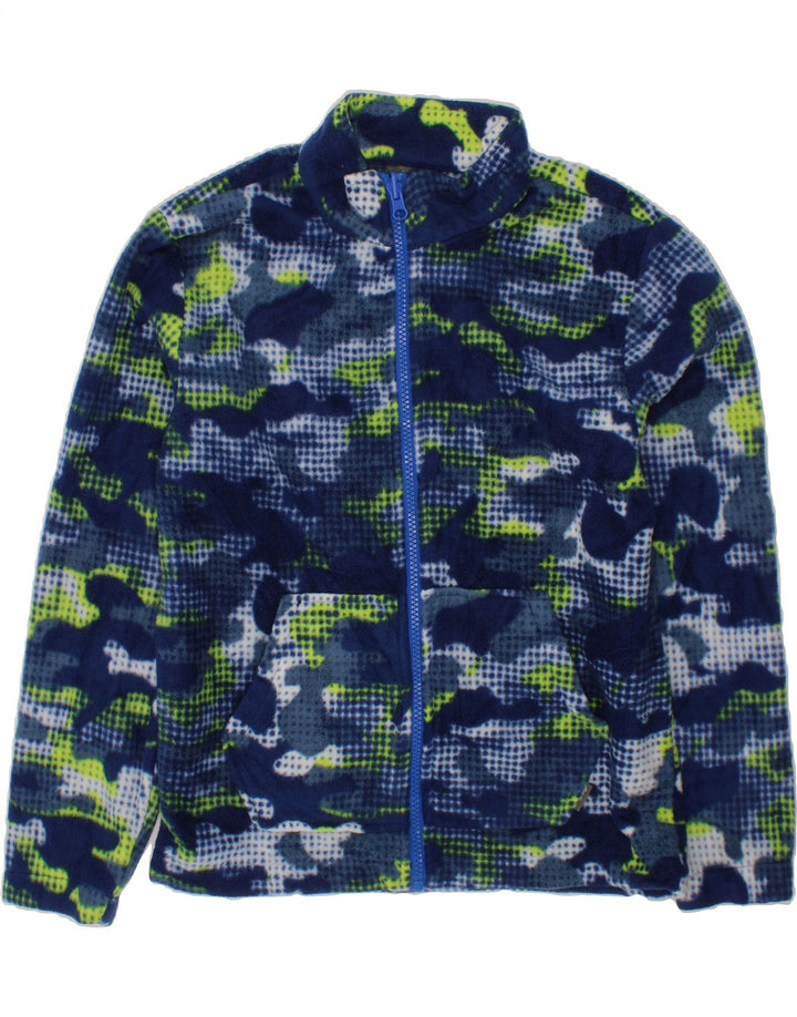 EDDIE BAUER Boys Tracksuit Top Jacket 10-11 Years Medium Blue Camouflage Vintage Eddie Bauer and Second-Hand Eddie Bauer from Messina Hembry 