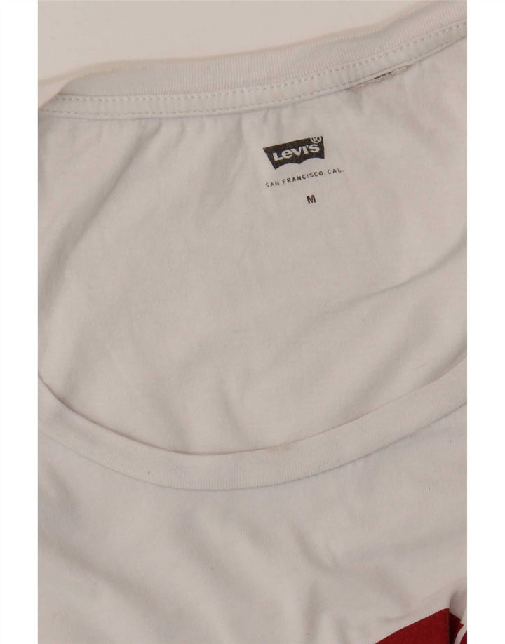 Levi's Womens Graphic Vest Top UK 12 Medium White