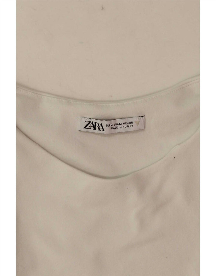 Zara γυναικείο αμάνικο κορμάκι UK 12 Medium White