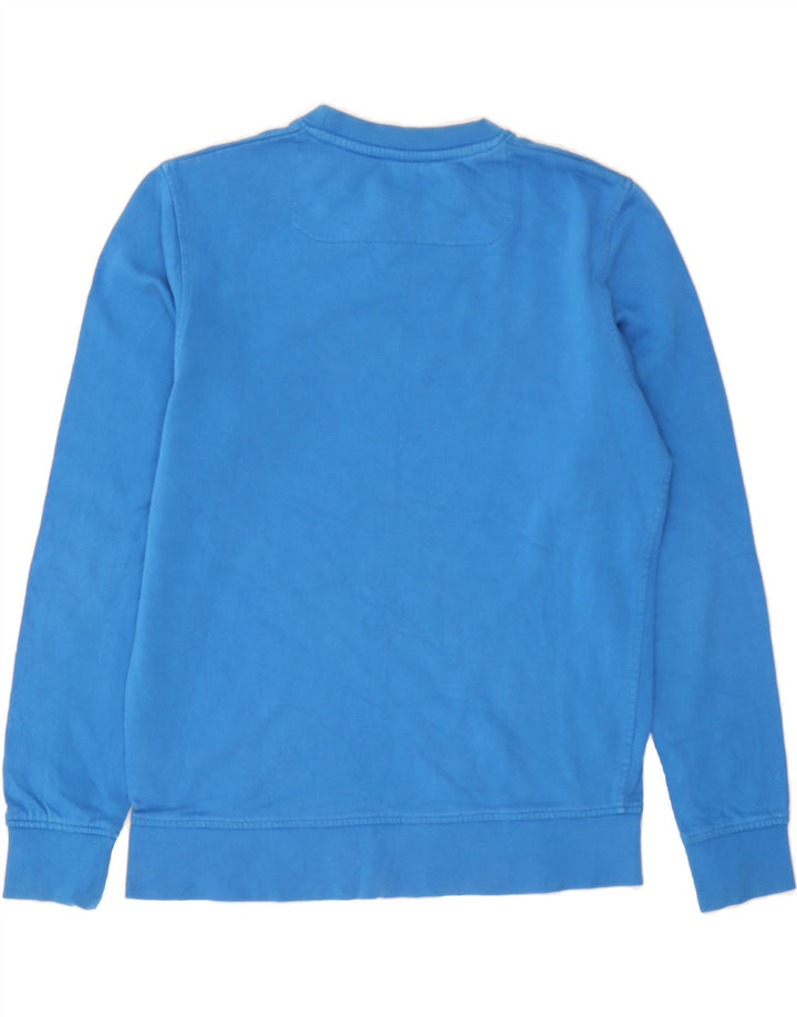 JACK & JONES Mens Graphic Sweatshirt Jumper Medium Blue Cotton Vintage Jack & Jones and Second-Hand Jack & Jones from Messina Hembry 