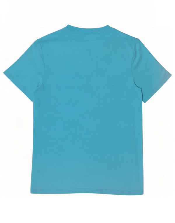 Adidas Hombre Camiseta Gráfica Top Algodón Azul Medio