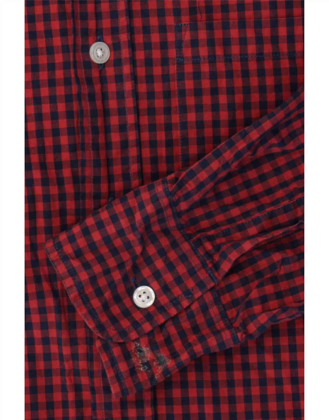J. CREW Mens Slim Fit Shirt Small Red Check Cotton Vintage J. Crew and Second-Hand J. Crew from Messina Hembry 