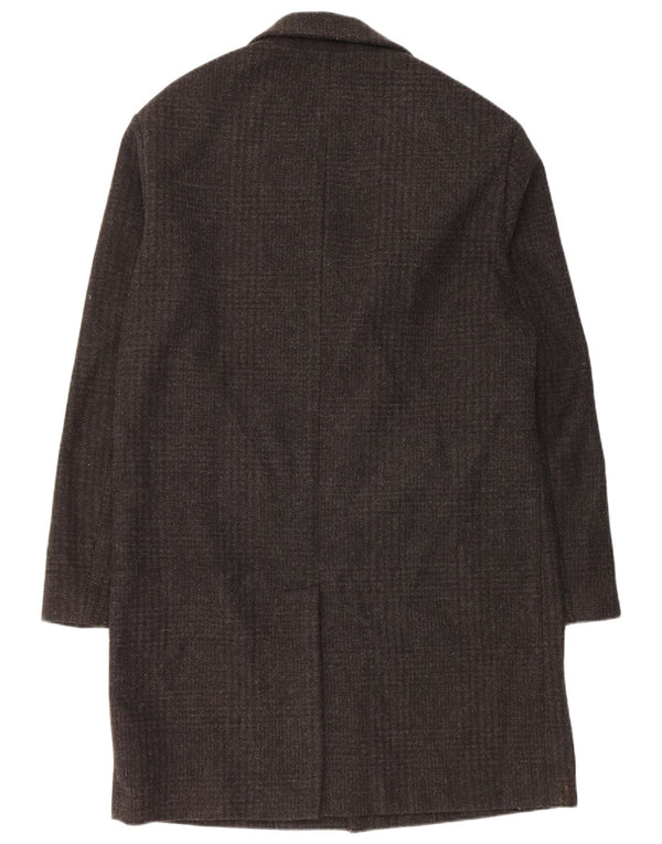 Zara Herre Overfrakke UK 40 Stor Sort Polyester