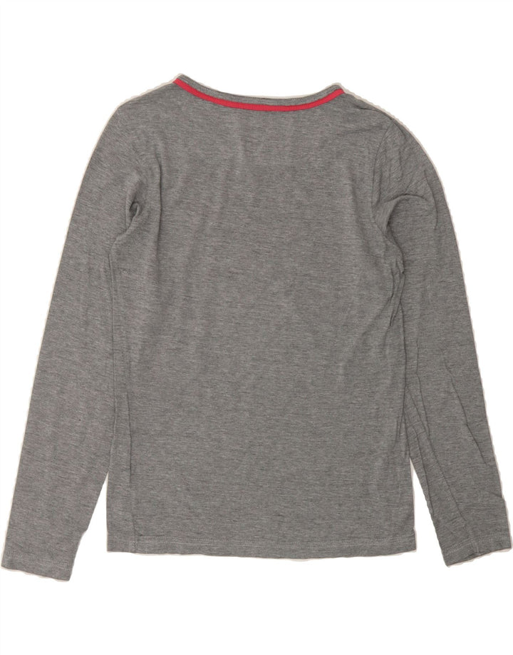 NIKE Womens Graphic Top Long Sleeve UK 10/12 Medium Grey Cotton Vintage Nike and Second-Hand Nike from Messina Hembry 