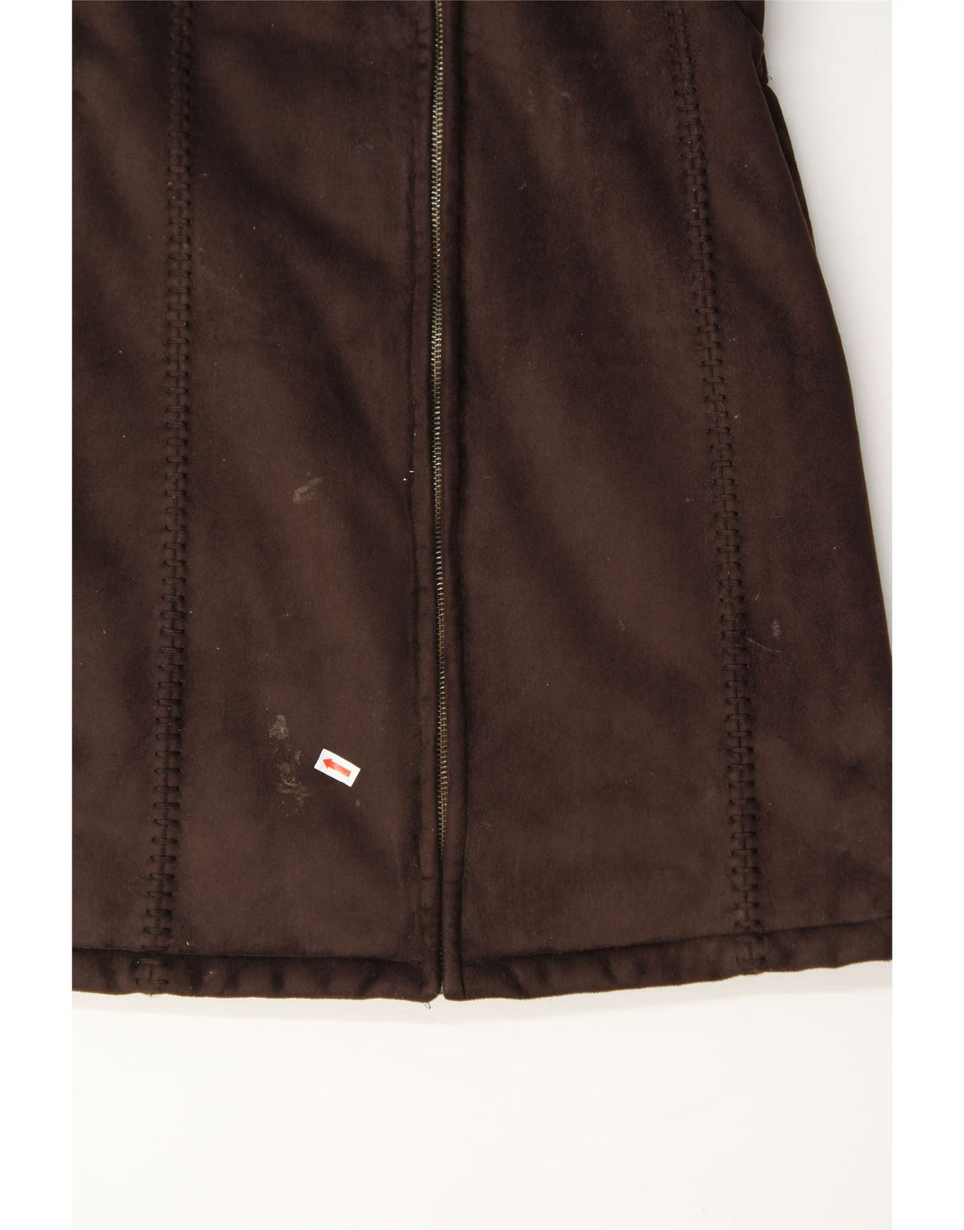MARVIN RICHARDS Womens Sherpa Overcoat UK 10 Small Brown Polyester Vintage Marvin Richards and Second-Hand Marvin Richards from Messina Hembry 