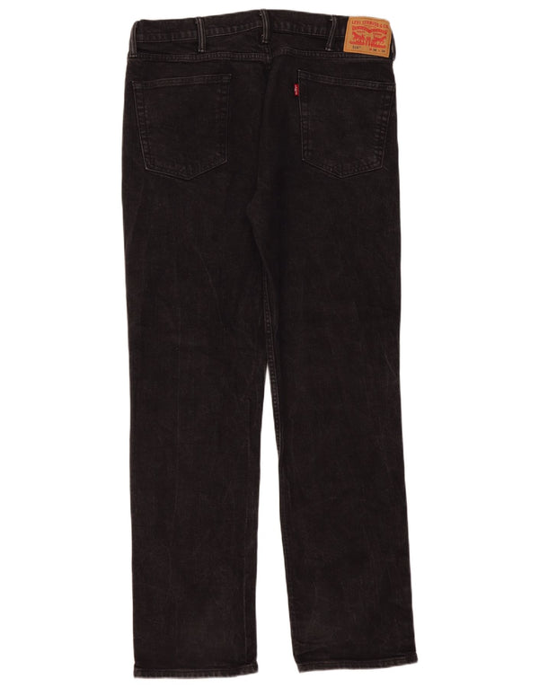 Levi's Mens 514 Straight Jeans W38 L34 Μαύρο βαμβακερό