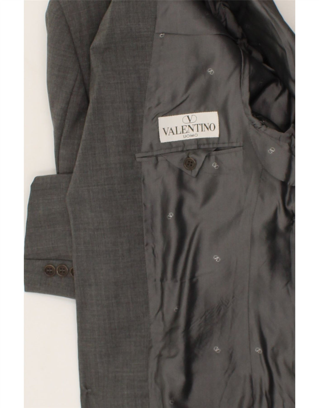 VALENTINO Ensemble 2 pièces 3 boutons pour homme IT 48 Medium W38 L32 Gris laine vierge