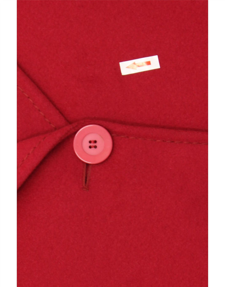 Vintage Womens Oversized Overcoat IT 53 2XL Red Wool