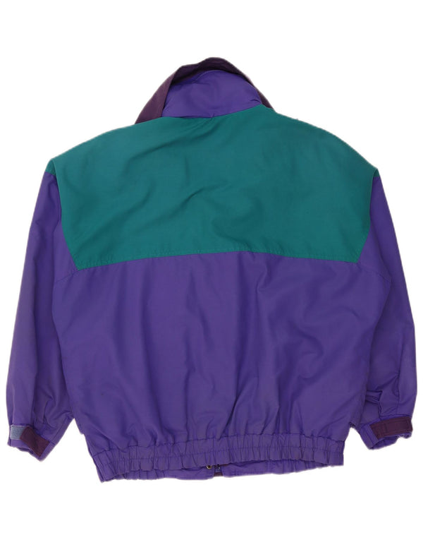 Columbia Veste coupe-vent surdimensionnée pour femme UK 16 Large Violet Colourblock