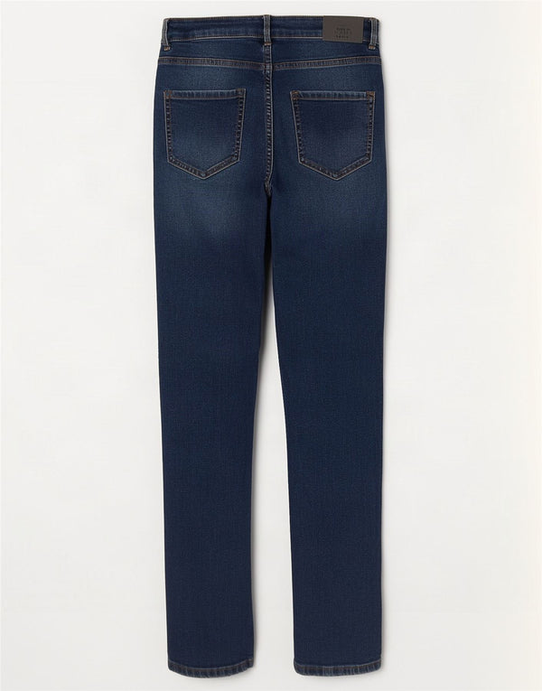 Marks & Spencer Damen Slim Jeans UK 8 Small W26 L27 Marineblau Baumwolle