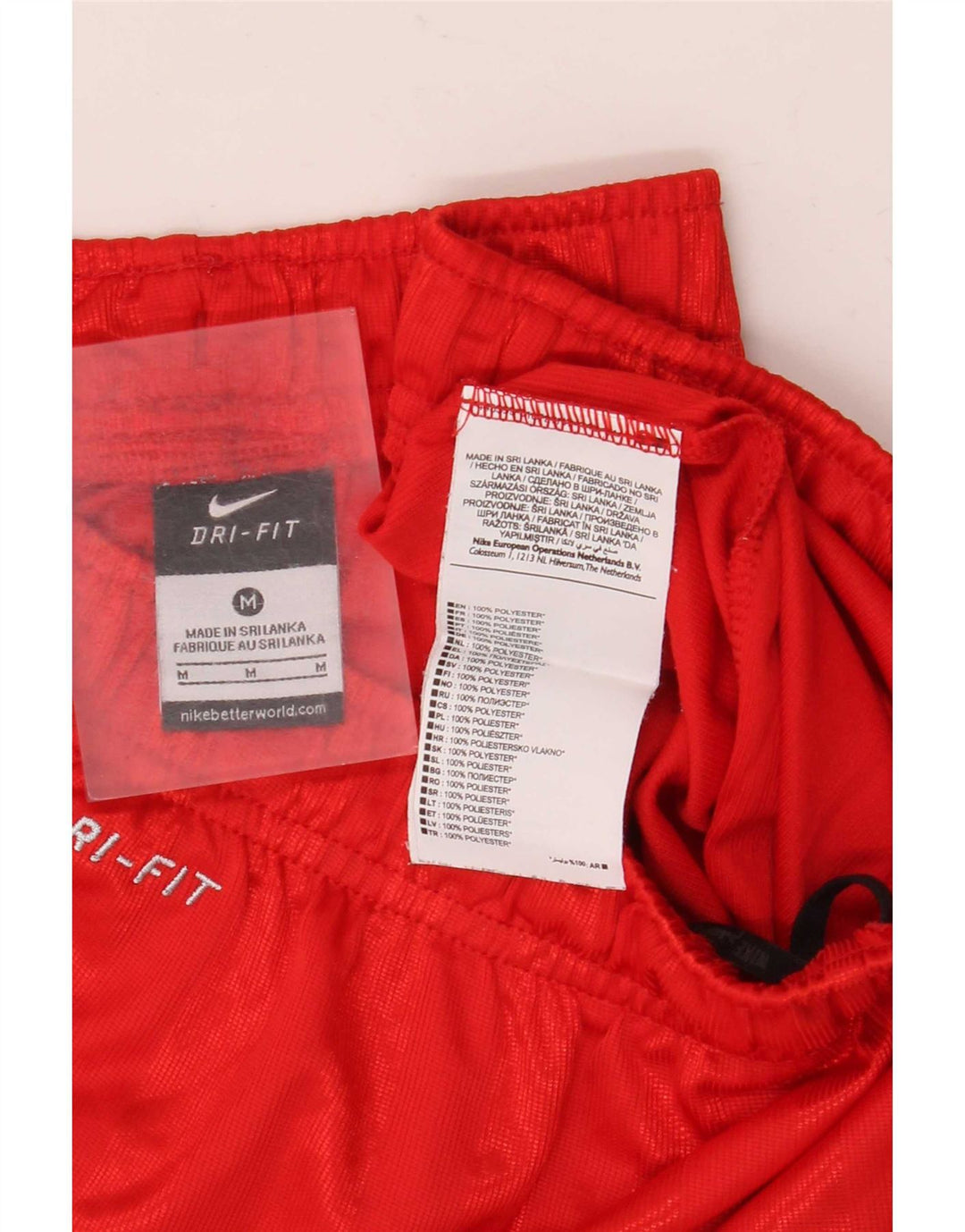 Nike Herre Dri Fit sportsshorts Medium rødstribet polyester