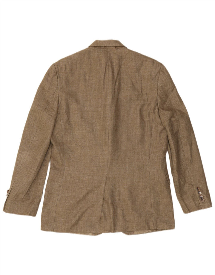 Chaps Mens 2 Button Blazer Jacket UK 38 Medium Beige Polyester