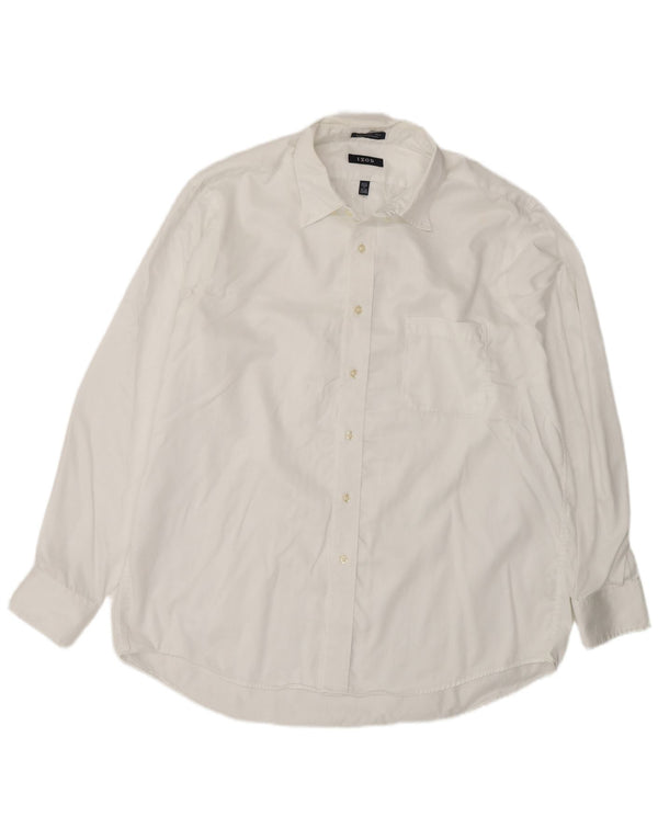 Izod Mens Shirt Size 17 XL White Cotton