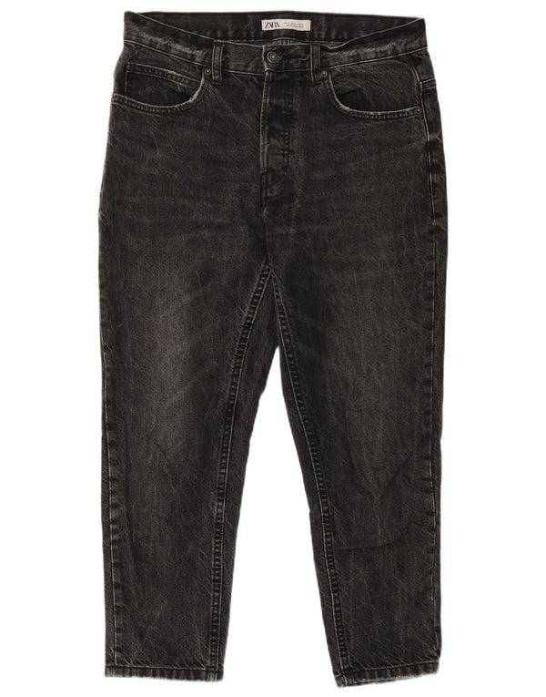 Мужские укороченные узкие джинсы Zara EU 42, большие W32 L24, серый хлопок