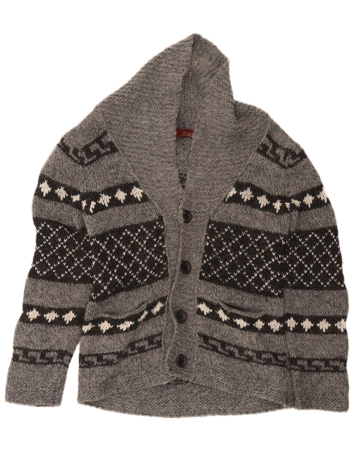 Pulover cardigan pentru bărbați Zara Medium Gri Geometric