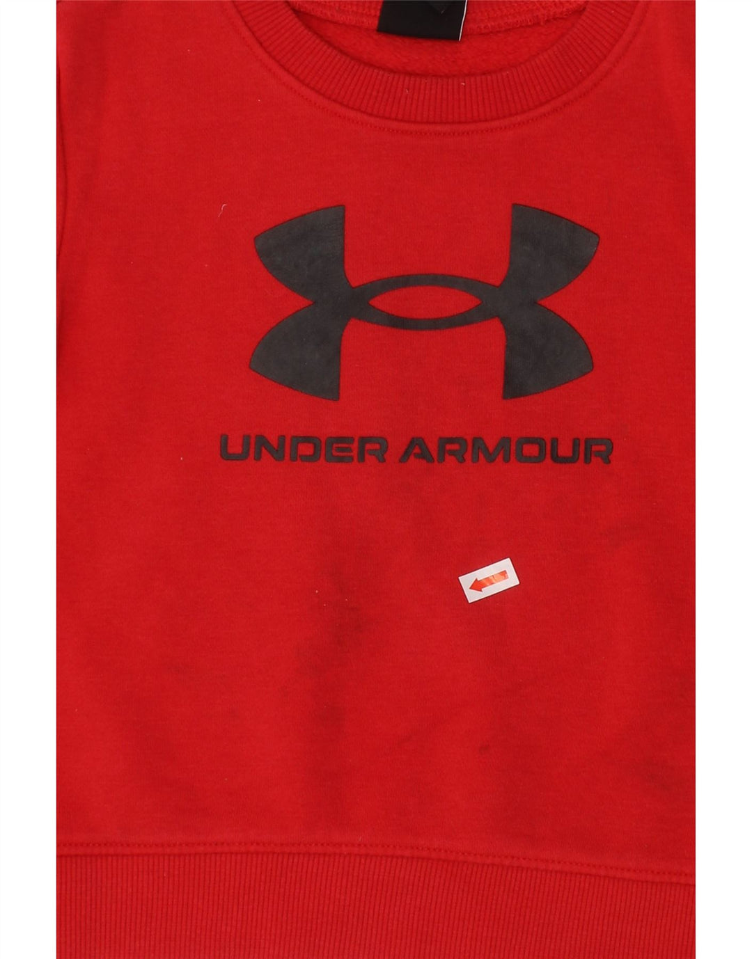 UNDER ARMOUR Boys Graphic Sweatshirt Jumper 2-3 Years Red Cotton Vintage Under Armour and Second-Hand Under Armour from Messina Hembry 