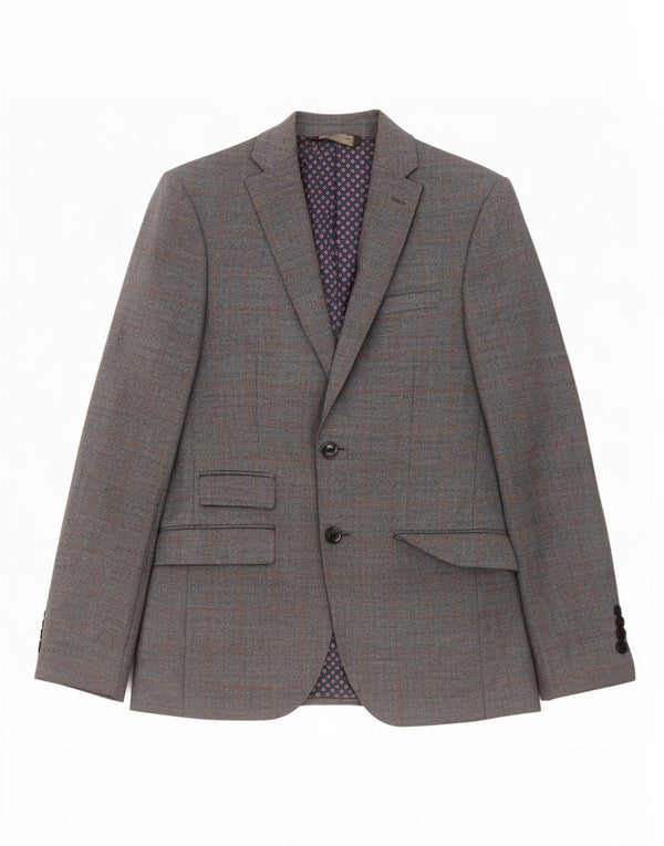 Giacca blazer da uomo slim fit a 2 bottoni Marks & Spencer UK 36 piccolo quadretto blu