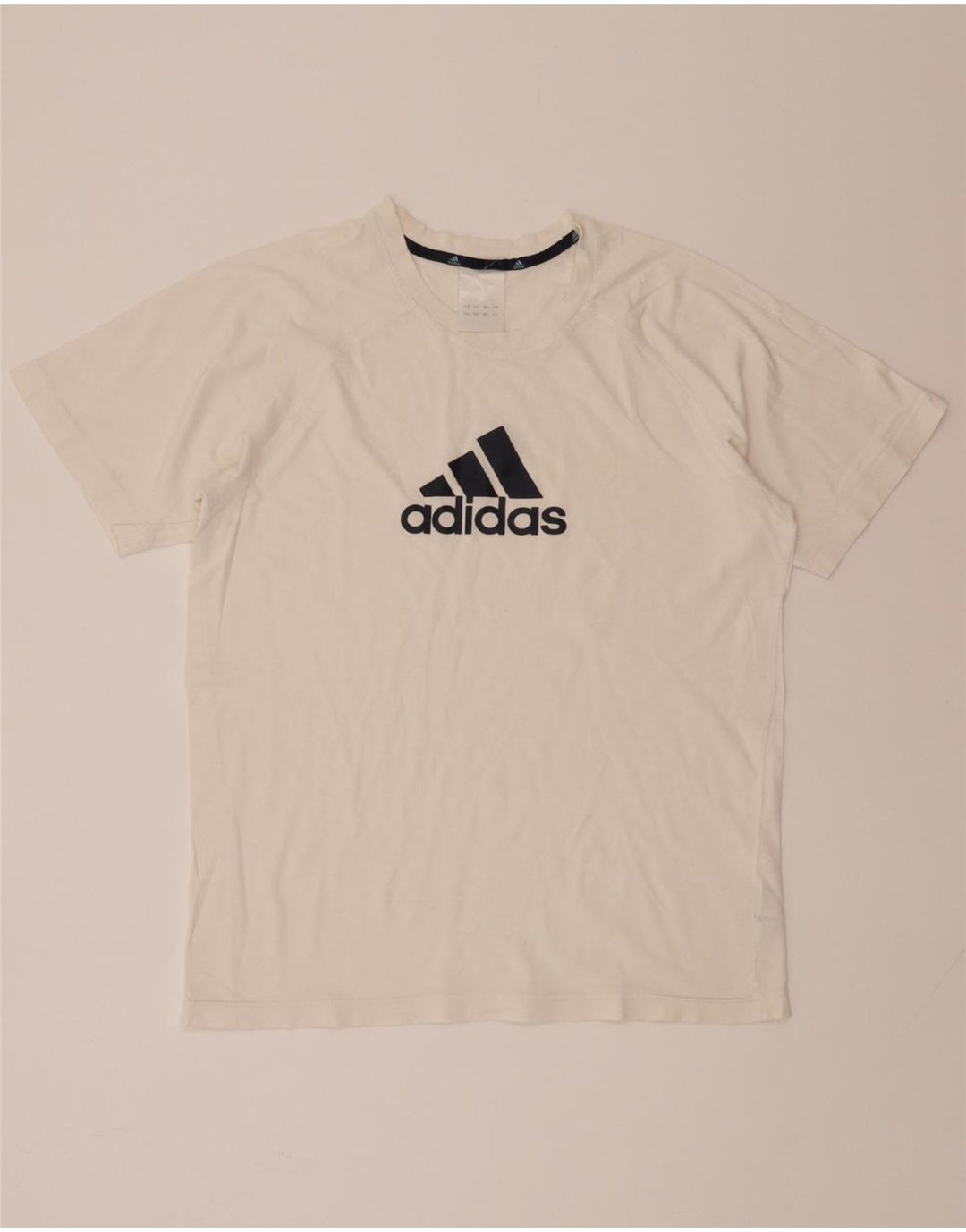 ADIDAS Mens Graphic T-Shirt Top Medium White Cotton Vintage Adidas and Second-Hand Adidas from Messina Hembry 