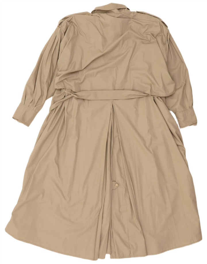Vintage Womens Trench Coat UK 14 Medium Beige Polyester