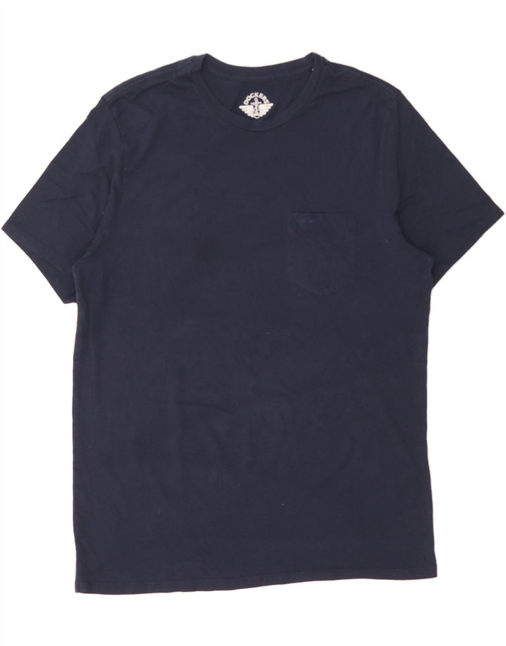 DOCKERS Mens T-Shirt Top Large Navy Blue Cotton Vintage Dockers and Second-Hand Dockers from Messina Hembry 