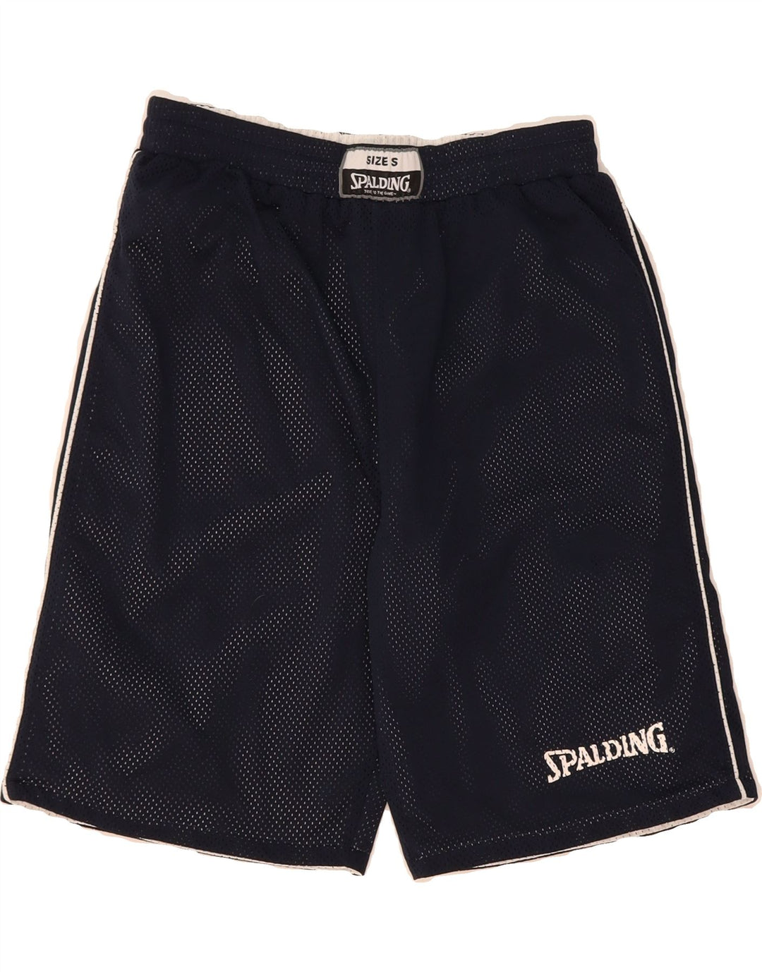 SPALDING Mens Reversible Sport Shorts Small  Navy Blue Vintage Spalding and Second-Hand Spalding from Messina Hembry 