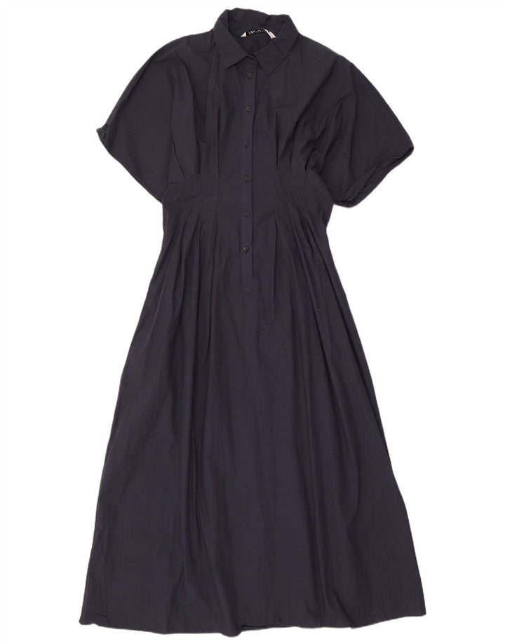 Zara Robe Maxi Femme UK 12 Bleu Marine Moyen