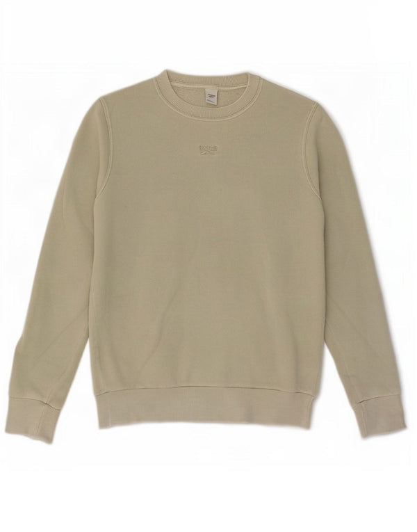 Reebok Dame Oversized Sweatshirt Jumper UK 4/6 XS Grøn Bomuld