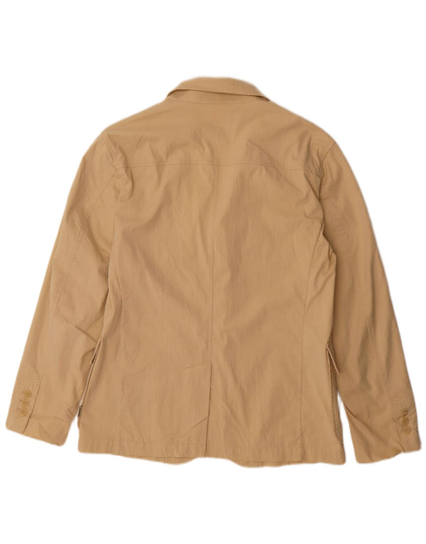 Giacca blazer da uomo Geox Respira a 3 bottoni UK 40 grande cotone beige