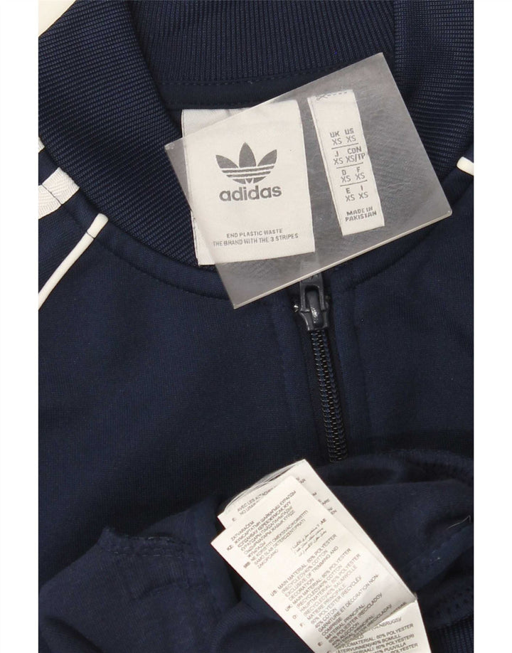 Adidas Mens Tracksuit Top Jacket XS Navy Blue Polyester