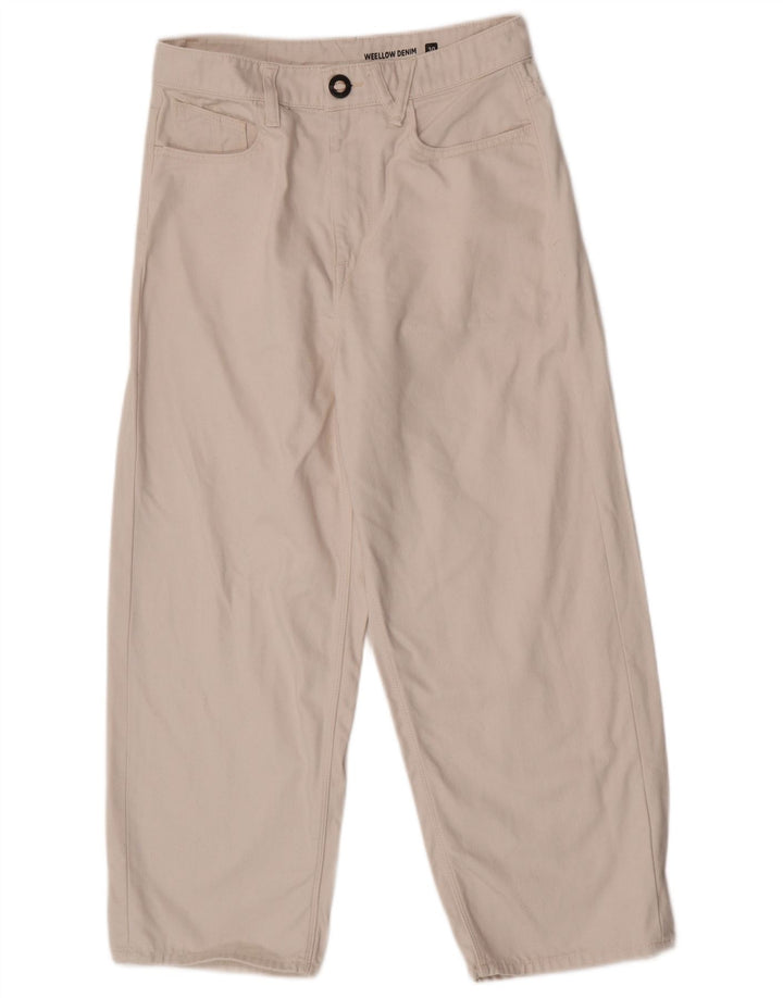 Jeans corti da uomo Volcom W30 L25 cotone bianco