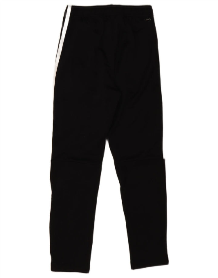 Adidas Boys Tracksuit Trousers 9-10 Years Small Black Polyester