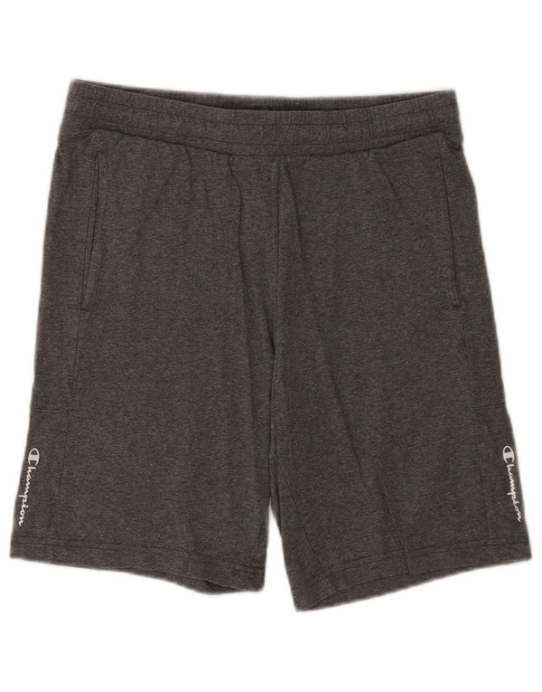 Champion Mens Sport Shorts Small Grey Cotton