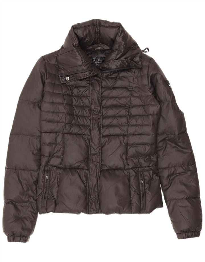Guess Womens Padded Jacket UK 8 Small Black Nylon