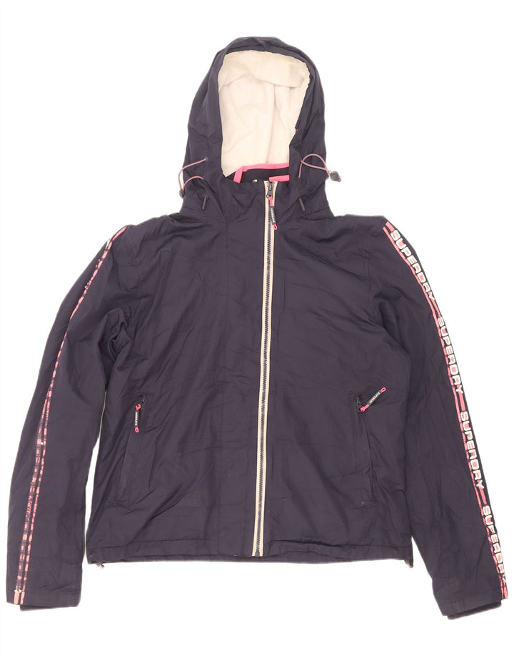 Giacca a vento grafica da donna Superdry UK 16 grande blu navy