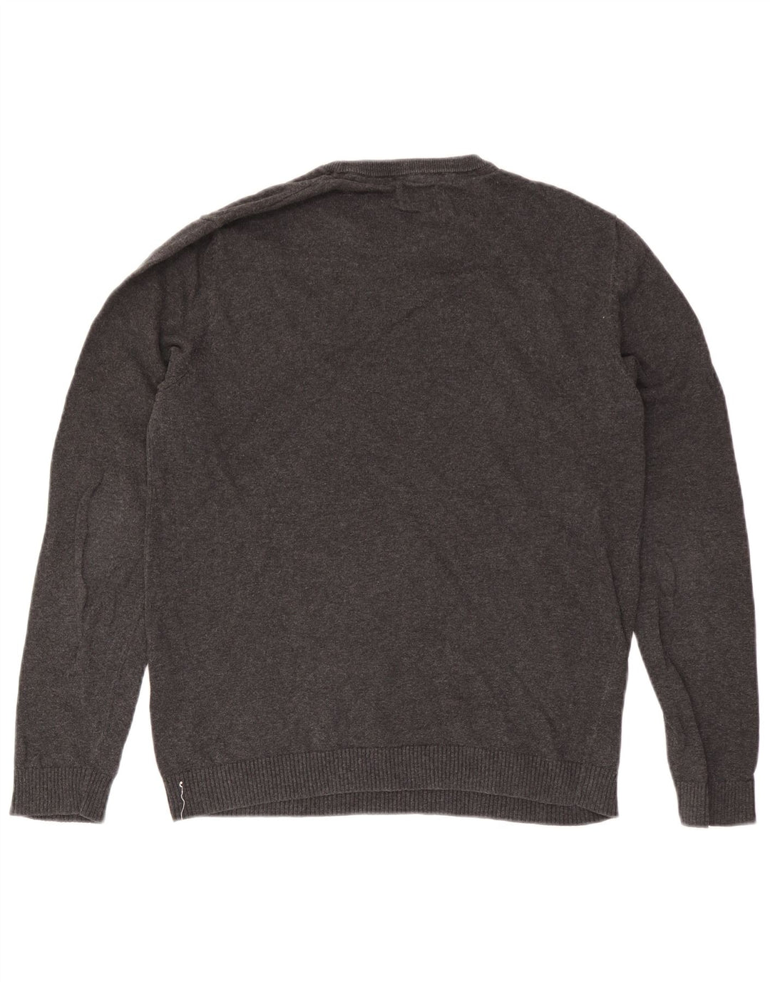 Jack & Jones Mens Crew Neck Jumper Sweater Medium Grey Cotton