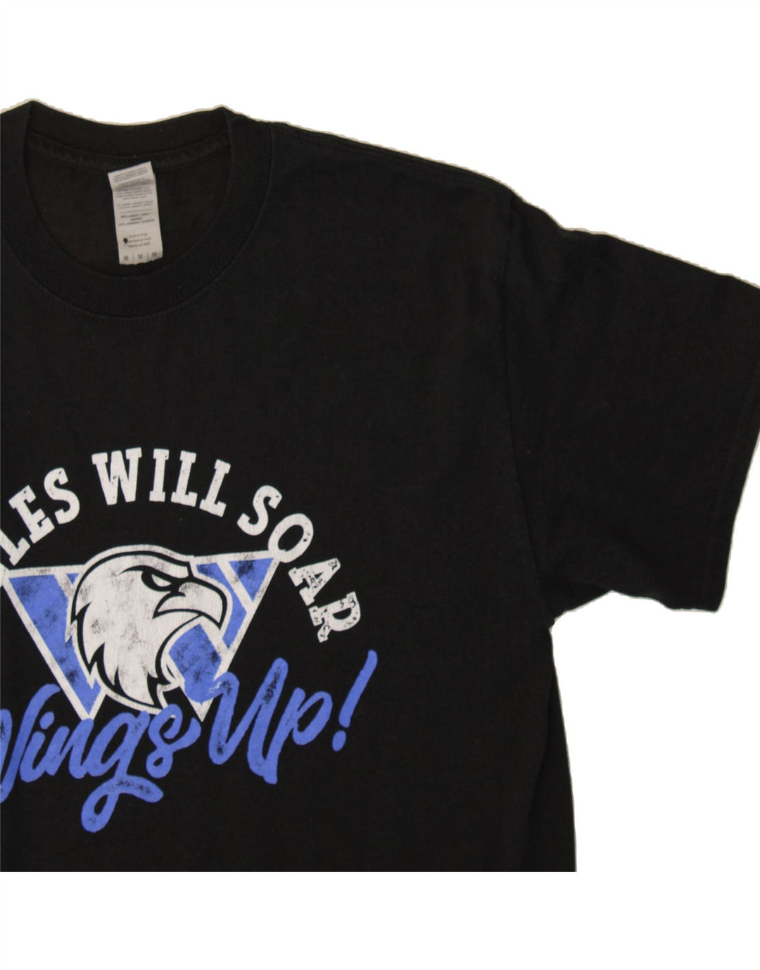 WRANGLER Mens Graphic T-Shirt Top Medium Black Cotton Vintage Wrangler and Second-Hand Wrangler from Messina Hembry 