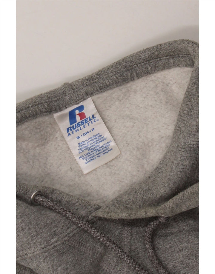 RUSSELL ATHLETIC Mens Eagles Graphic Hoodie Jumper Small Grey Polyester Vintage Russell Athletic and Second-Hand Russell Athletic from Messina Hembry 