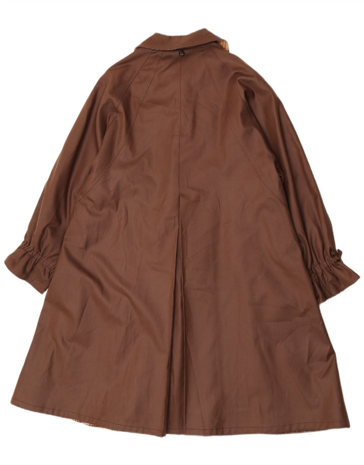 Claude Havrey Womens Trench Coat UK 14 Large Brown Polyester