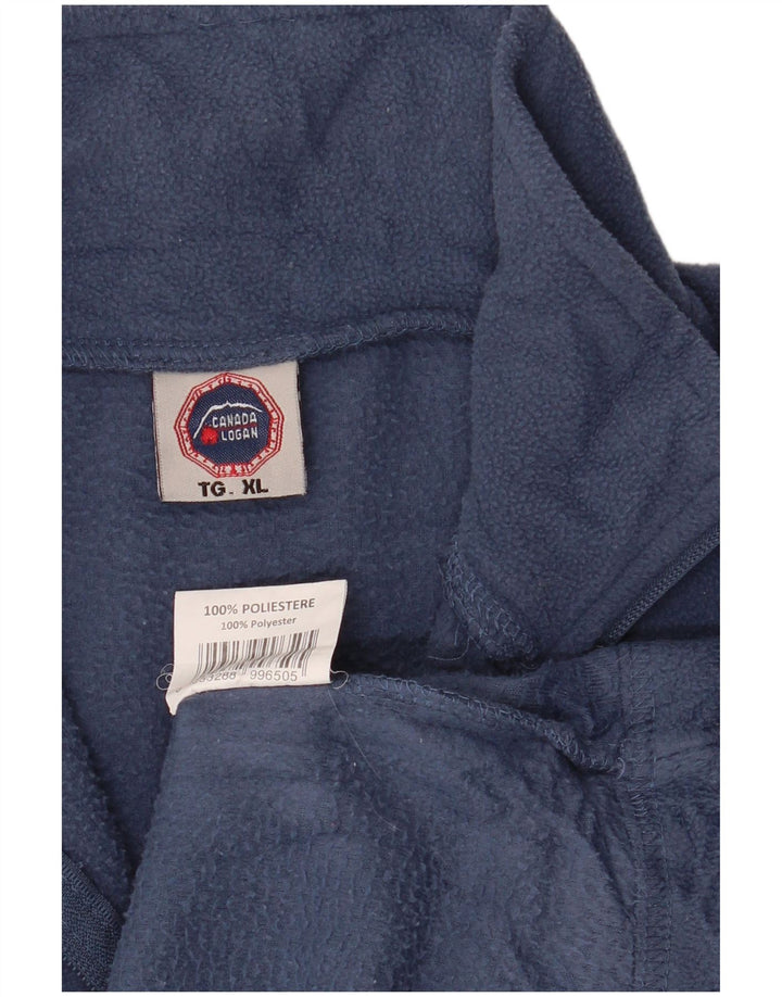 CANADA LOGAN Womens Fleece Jacket UK 18 XL Navy Blue Polyester