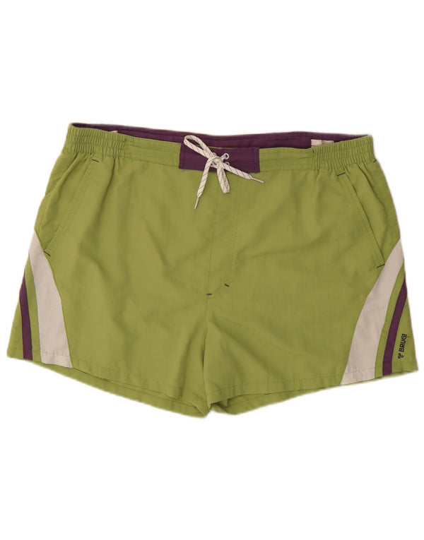 Brugi Mens Swimming Shorts XL Green Colourblock Polyamide