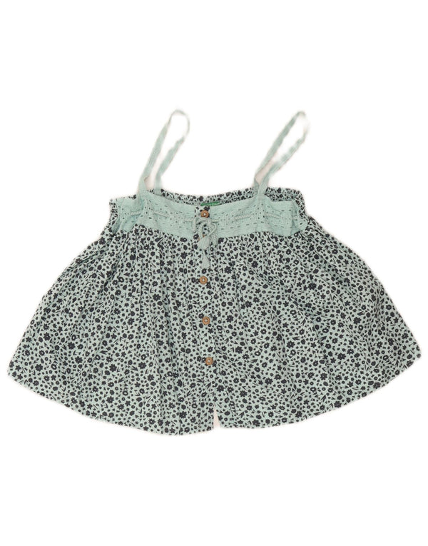 Canotta per bambina Benetton 2-3 anni Turchese floreale
