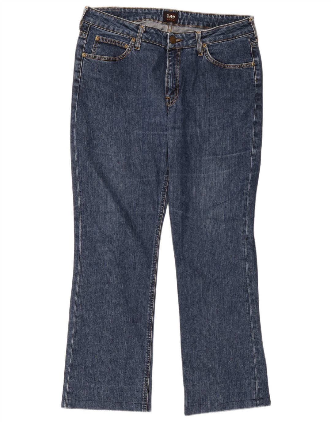 Lee Mens Bootcut Jeans W33 L33 Blue Cotton
