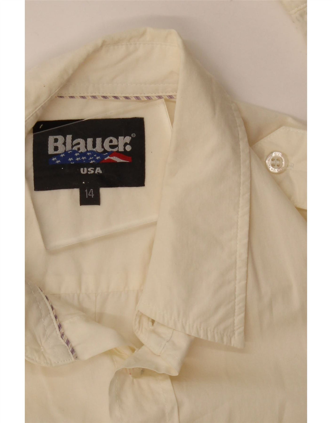 BLAUER Boys Military Shirt 13-14 Years Off White