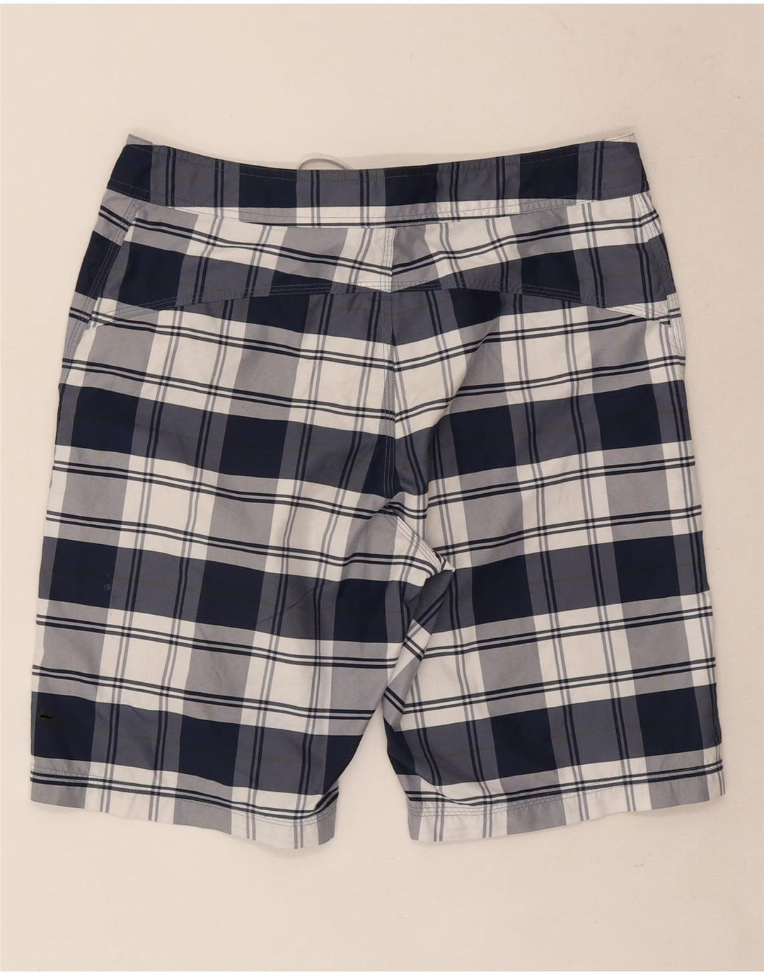 Pantaloncini da bagno Nike da uomo medi in poliestere a quadri blu navy
