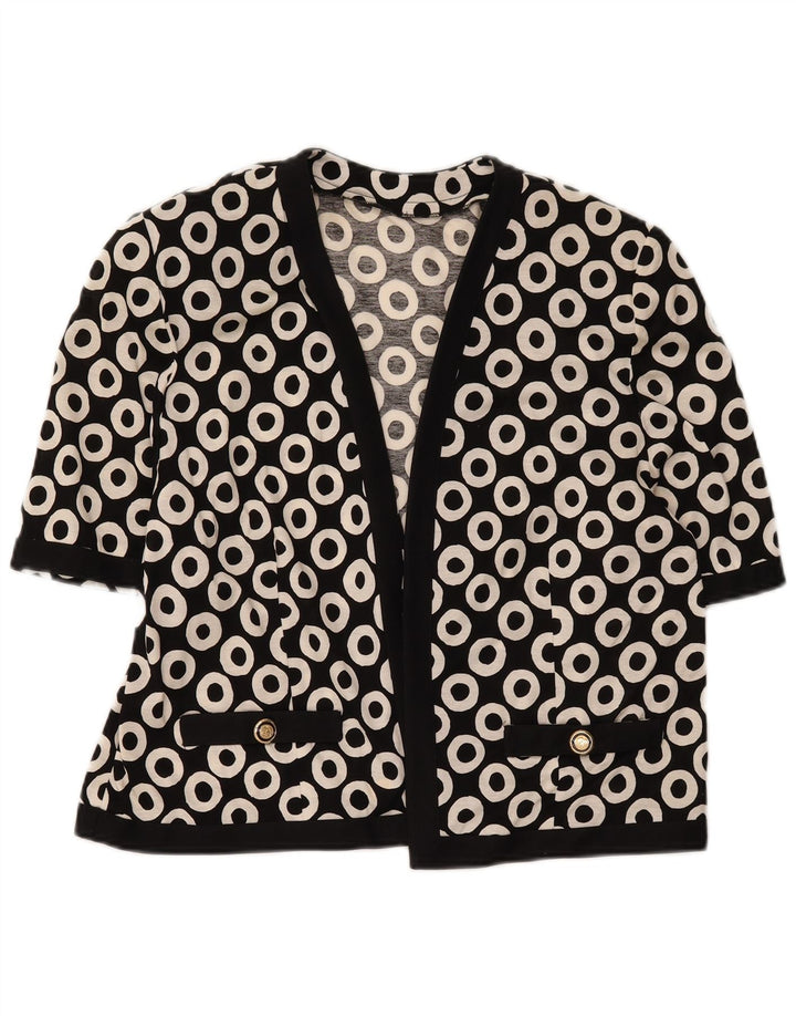 Set da 2 pezzi vintage da donna UK 16 grande nero geometrico