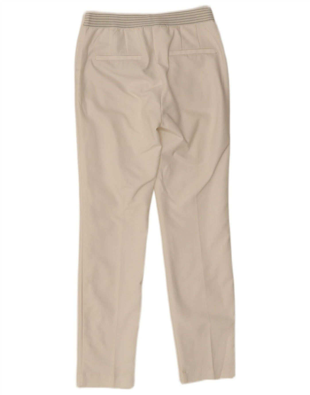 ZARA Womens Slim Chino Trousers Small W26 L28 White Polyester