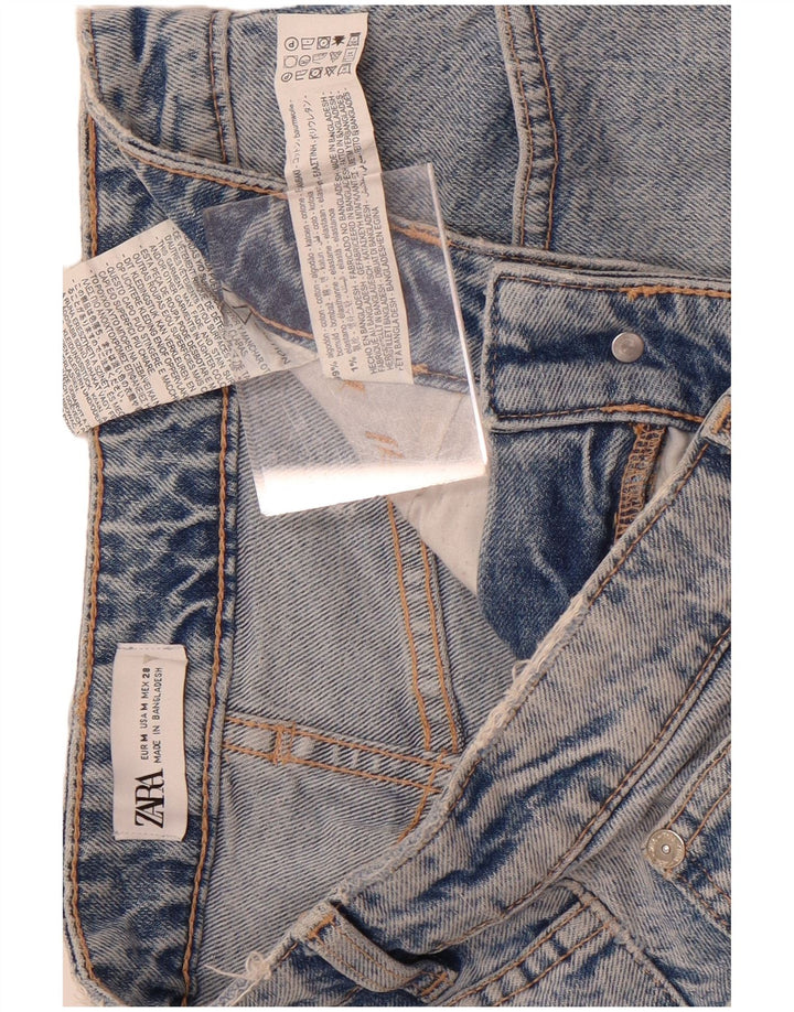 Zara Womens Denim Skirt Medium W28  Blue Cotton